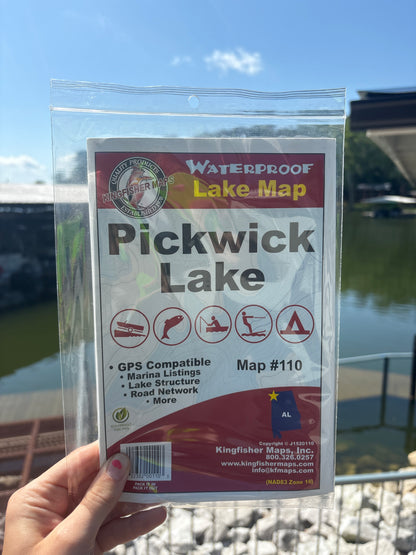 Waterproof Pickwick Lake Map
