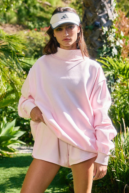 Reversible Mock Neck Sweatshirt