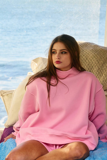 Reversible Mock Neck Sweatshirt