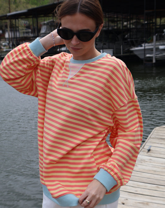 Multi Color Striped Sweatshirt