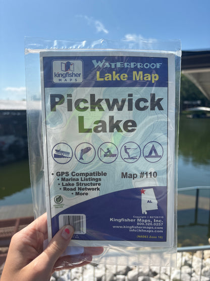 Waterproof Pickwick Lake Map