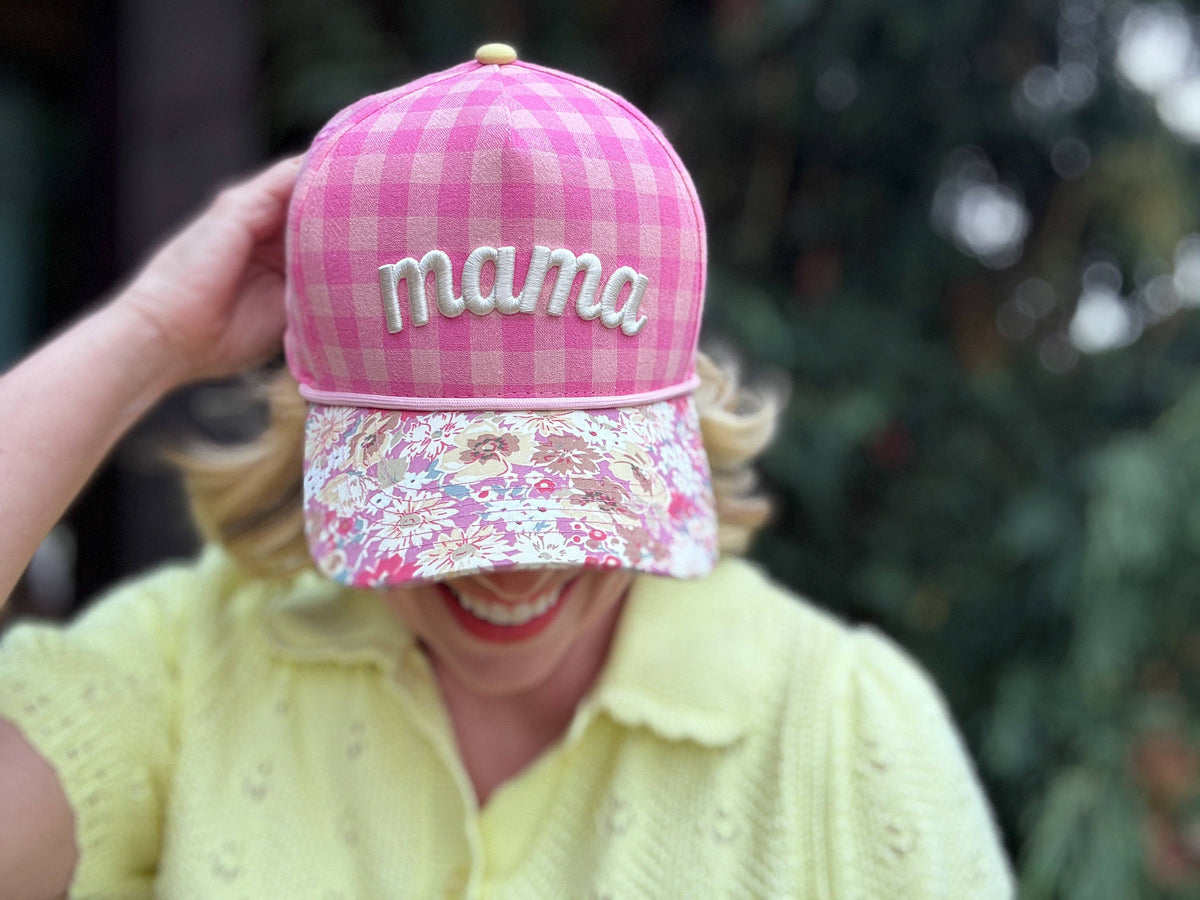 Mama Gingham + Floral Hat